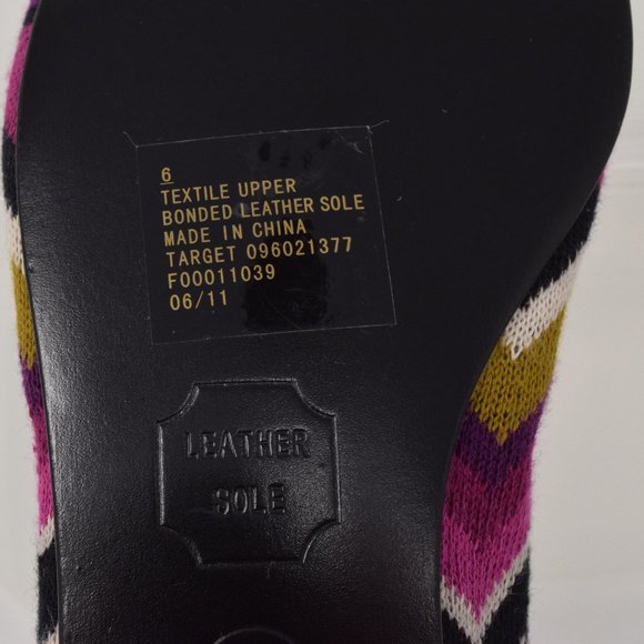 Missoni Target Chevron Zig Zag Ballet Flats NWOT 6 Ballerina Boho Shoe - Picture 9 of 11